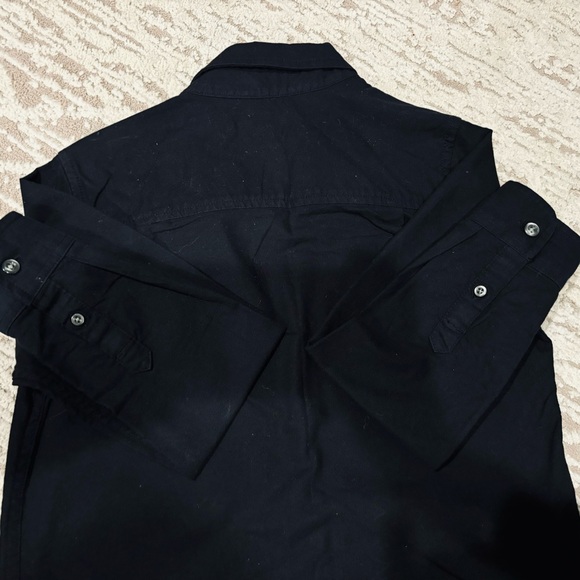 BLACK BUTTON DOWN SHIRT. 👔 M(7/8) - Picture 5 of 9